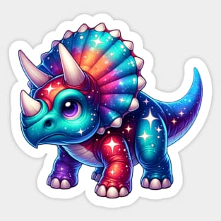 Galaxy Triceratops Dinosaur Lover Sticker